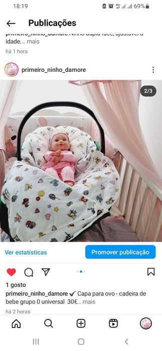 Forra para ovo - cadeira de bebe universal varias cores