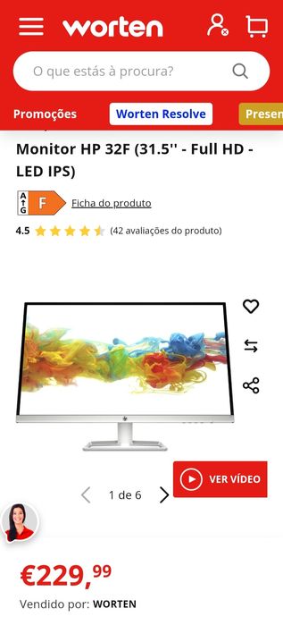 Monitor HP 32F (31.5'' - Full HD - LED IPS)