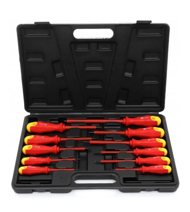 Zestaw śrubokrętów wkrętarki izolowane dla elektryka 12 szt. nowe