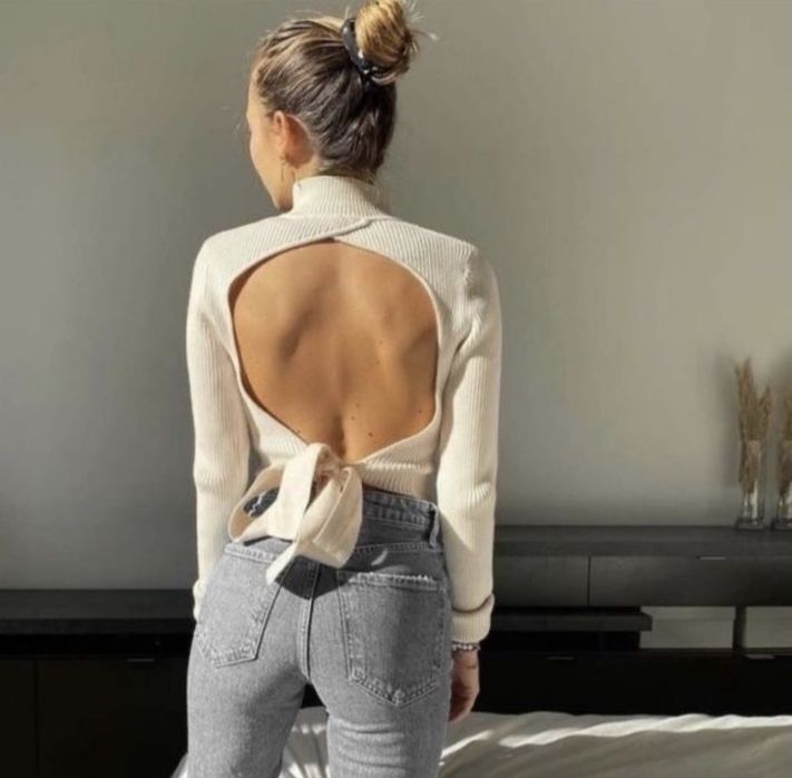 Продам кроп топ zara розмір S M , стан ідеальний, теплий топ ,кофта za