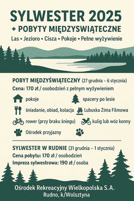 Sylwester i pobyt świąteczno-sylwestrowy jak w polskich Górach!!!