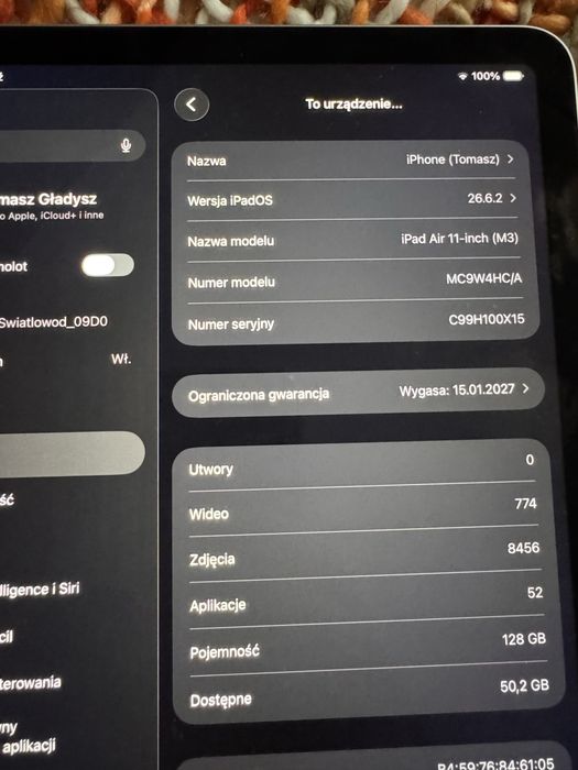 Ipad air 11 m3 128gb wifi