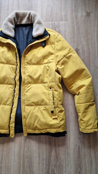 Męska Kurtka zimowa żółta z barankiem rozmiar XL