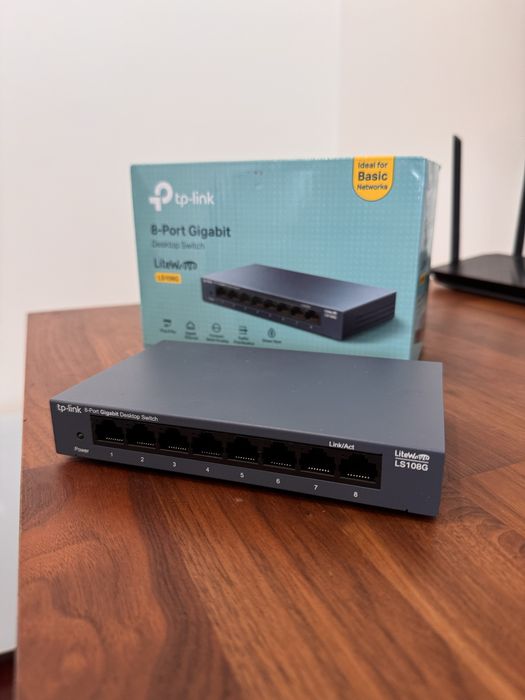 Switch rede TP-link 8 portas gigabit LS108G