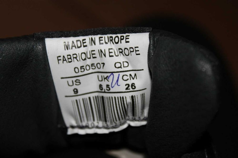 Reebok -  черные кожаные  кроссовки - туфли - кросівки (код:12-16чер.)