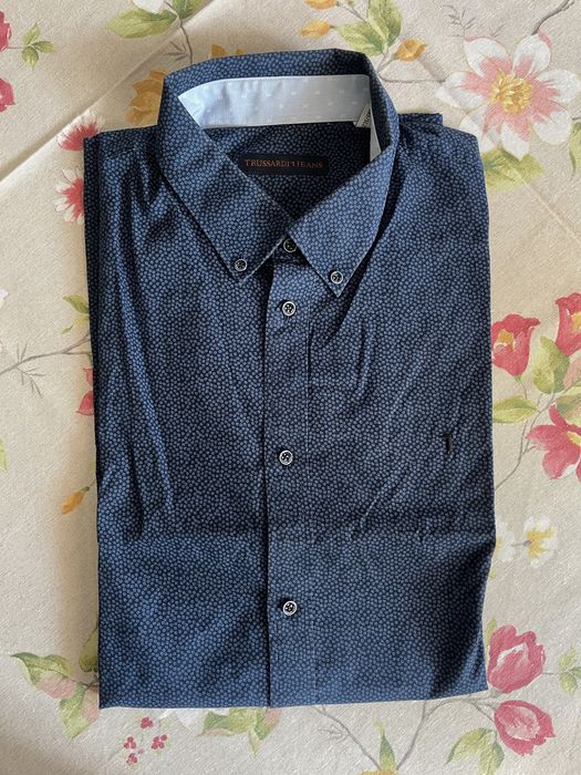 Camisa azul da Trussardi Jeans