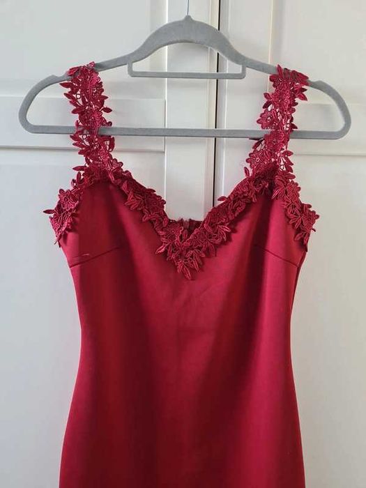 Koszula nocna M - bordowa