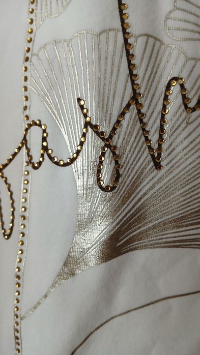 Białą bluzeczka Megi złote dmuchawce plus size