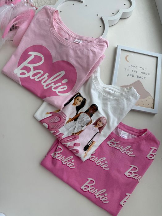 Футболки H&M Barbie Барбі для дівчат на зріст 116-120см
