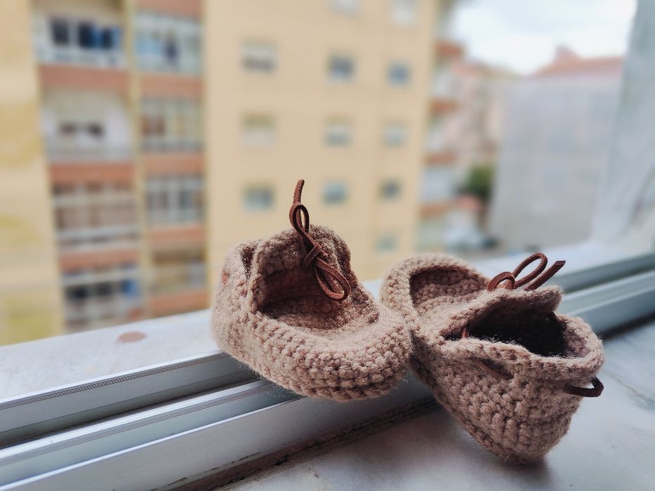 new knitted baby shoes for 0-3 months