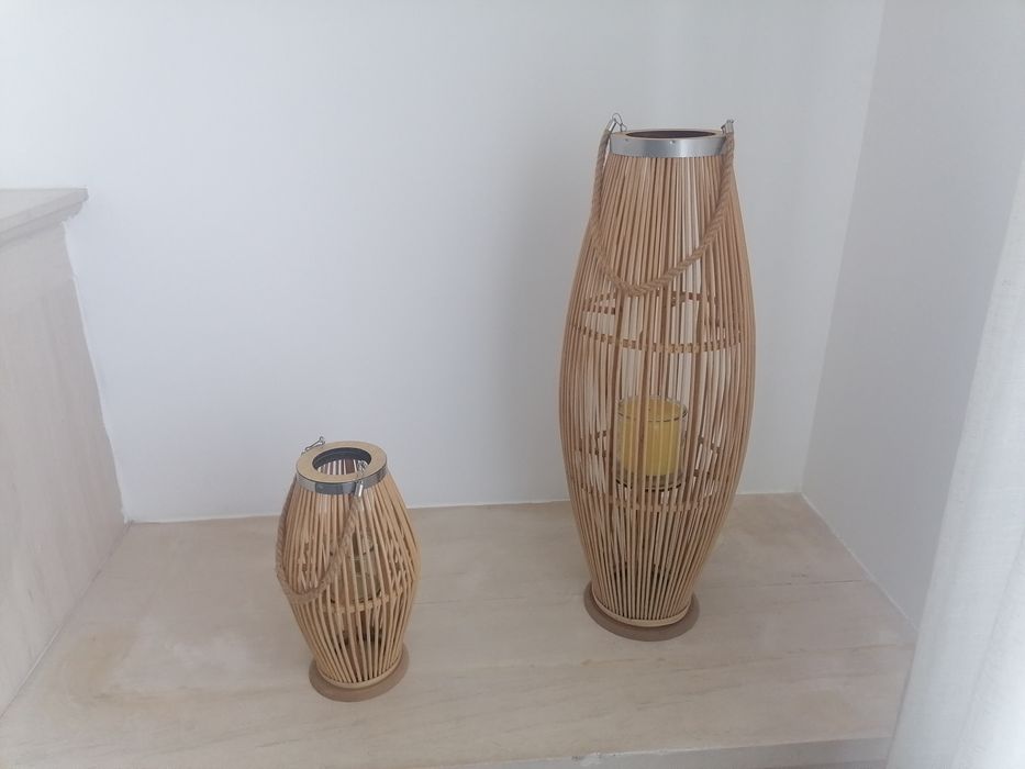 Lanternas decorativas de bambu