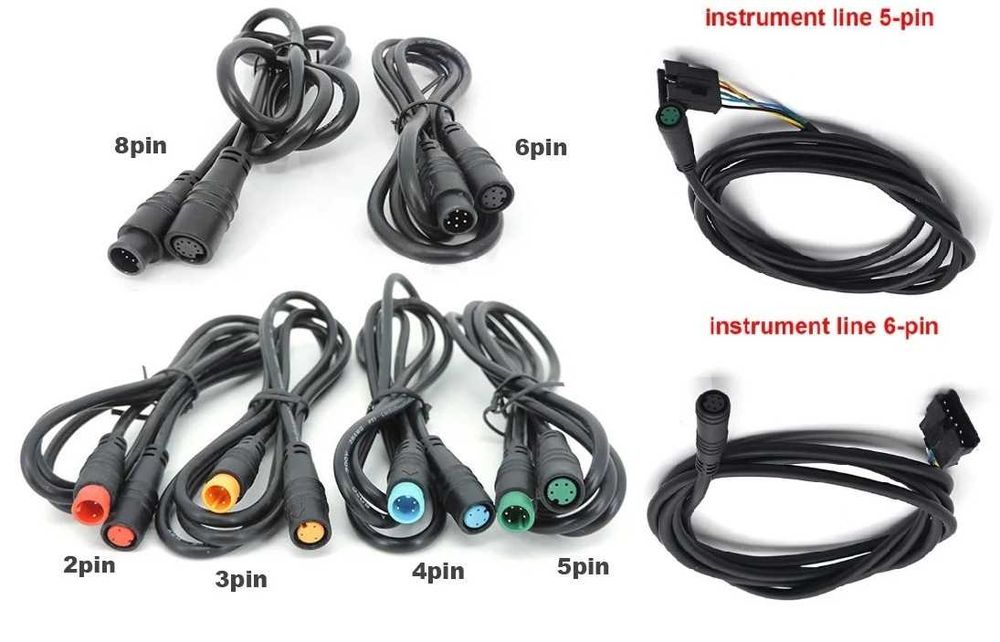 Кабель 9 pin, провід для мотор колесо, 2 - 9pin кабель водонепроникний