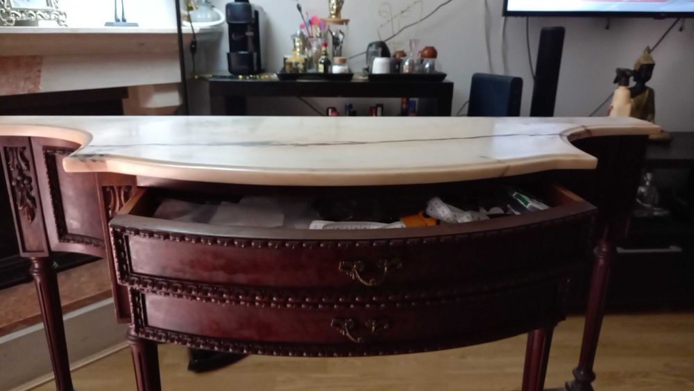 Movel antigo com pedra mármore