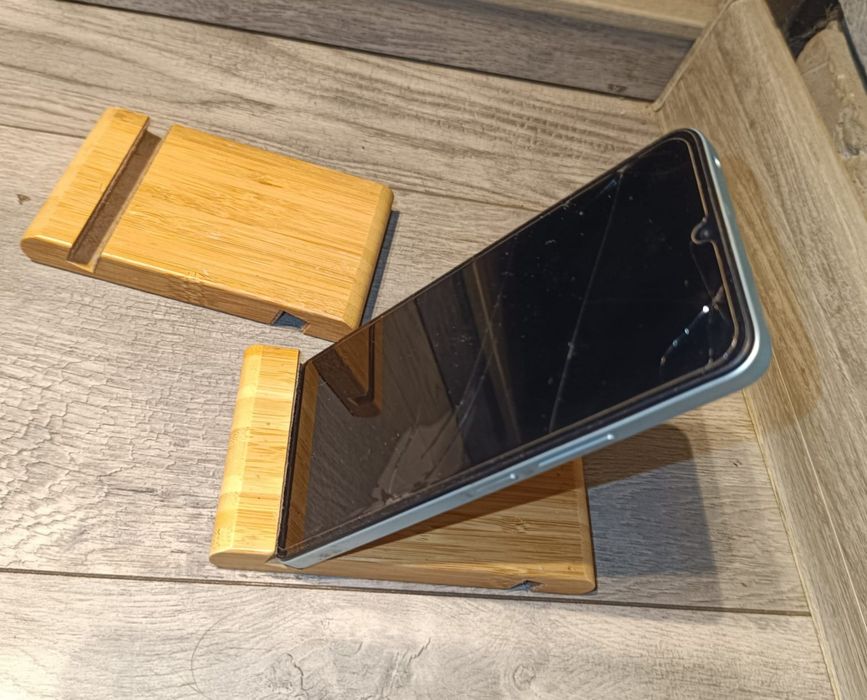 2 x Stojak, Podstawka bambusowa na telefon, tablet