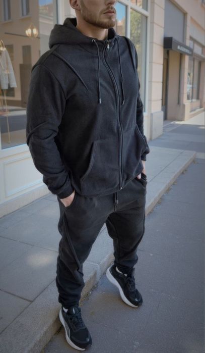 Чоловічий флісовий спортивний костюм теплий