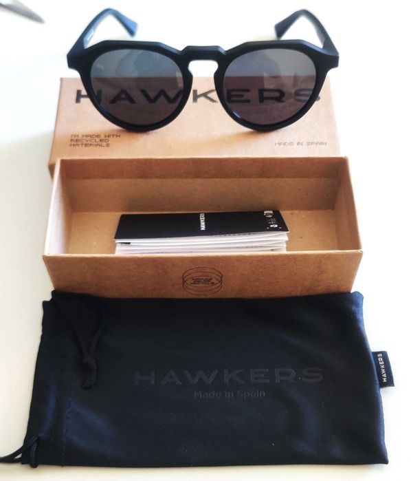 Óculos De Sol Hawkers Warwick Raw - Polarized Carbon Black - Novos