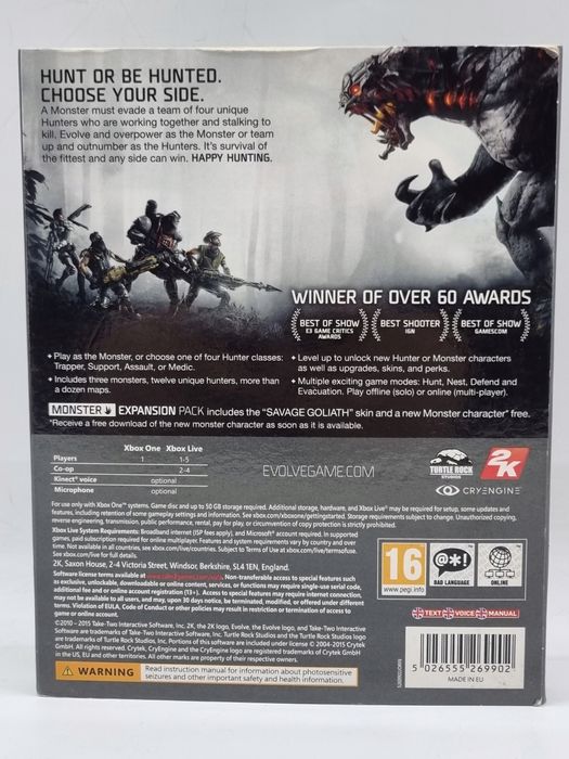 Konsola xbox one evolve