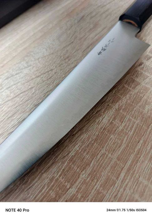 Japoński nóż Petty 150 mm Aogami Super | Ebony Handle | Seki Japan