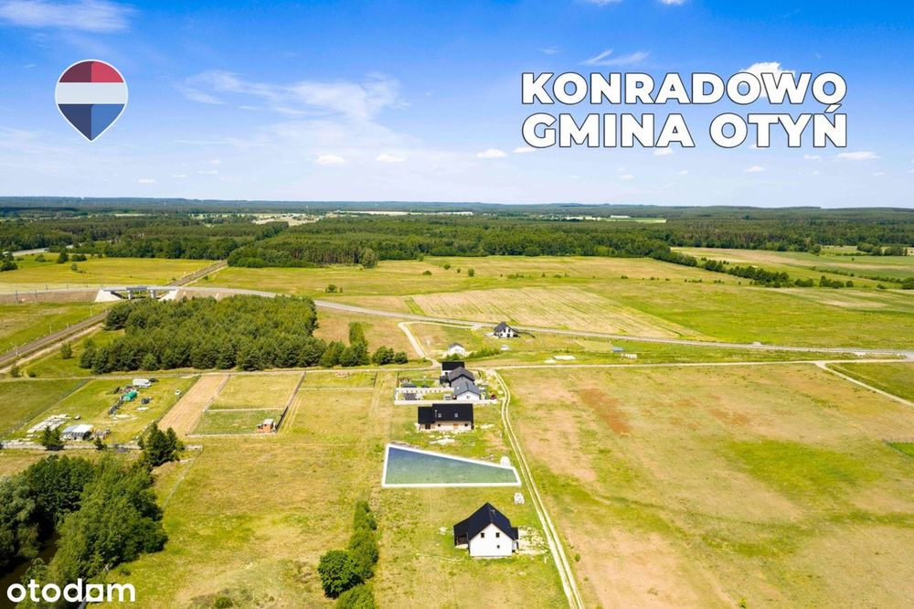 Działka budowlana z MPZP w Konradowie k. Otynia