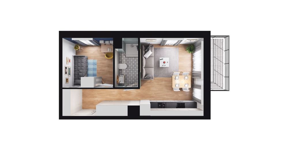 2-pokojowe mieszkanie 34m2 + balkon Bez Prowizji