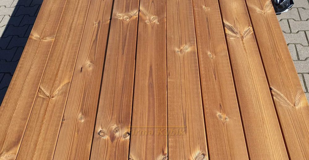 Deska tarasowa termo sosna 26x117 mm – gładka, klasa A/B, Thermo-D