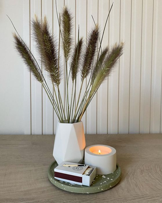 Ваза геометрия из гипса