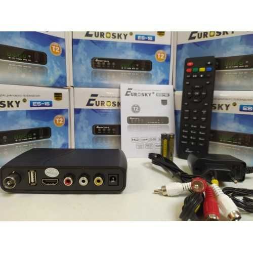 Приставка Т2 ресивер EuroSky ES-16 приемник DVB-T2/C YouTube IPTV MeGo