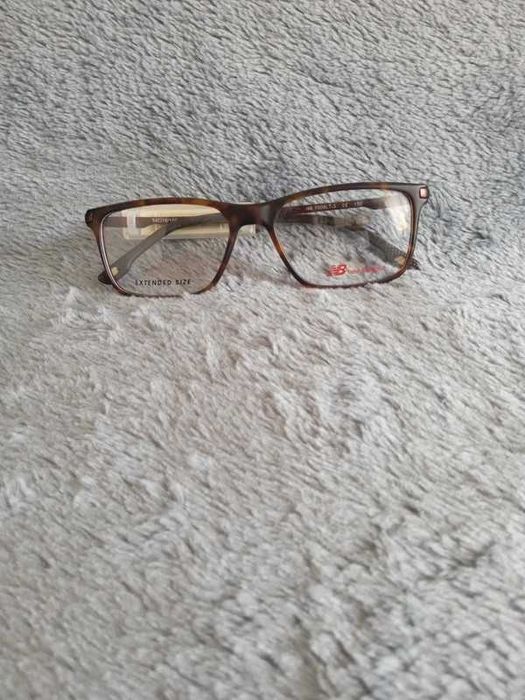 zerówki, okulary, oprawki brazowe New Balance