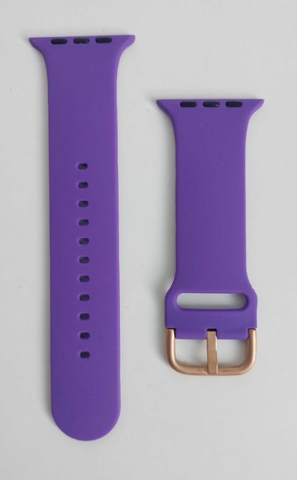 Fioletowy silikonowy pasek do zegarka smartwatch 38-49 mm