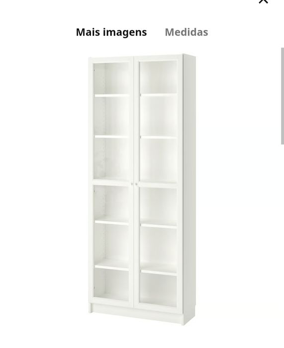 Estrante com portas de vidro