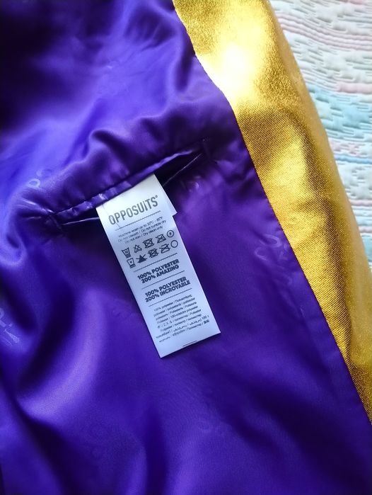 Косплей карнавальний піджак золотий з краваткою 2XL /3XL розмір
