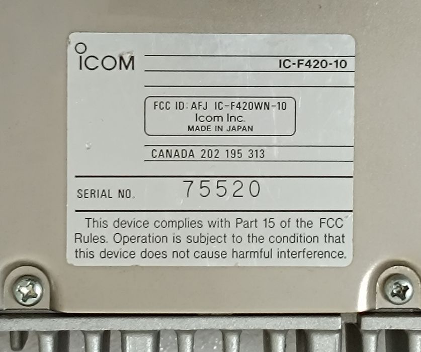 Рация Icom IC-F420 UHF