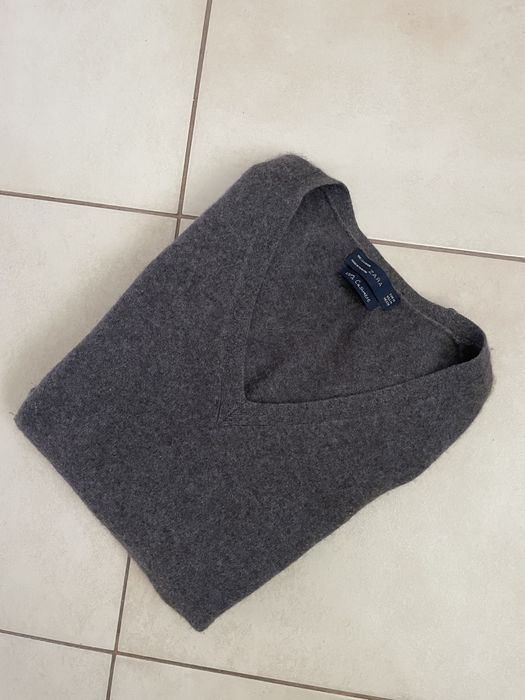Zara 100% kaszmir brązowy ultra miekki i ciepły sweter