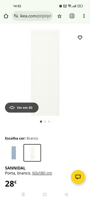 Roupeiro IKEA PLATSA c/2portas 120x57x221cm, em bom estado