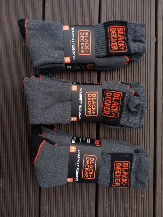 9 x Skarpety męskie ocieplane Black Decker rozm.43-46