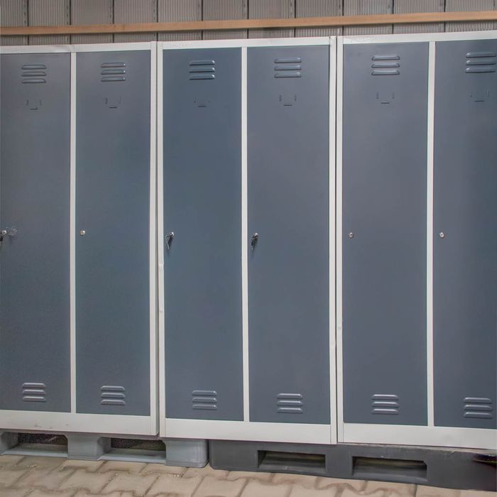 Szafki ubraniowe BHP Mega-M J-80 – Powystawowe, Skręcane