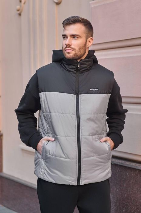 Чоловічий теплий спортивний костюм трійка батник+штани+жилетка тринити