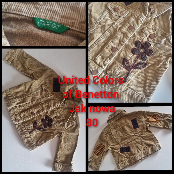 united colors of benetton katana sztruksowa 80 Jak nowa musztardowy ko