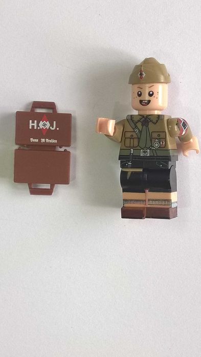 Figurka żołnierza niemieckiego 4 krotny nadruk WW2 kompatybilne z Lego