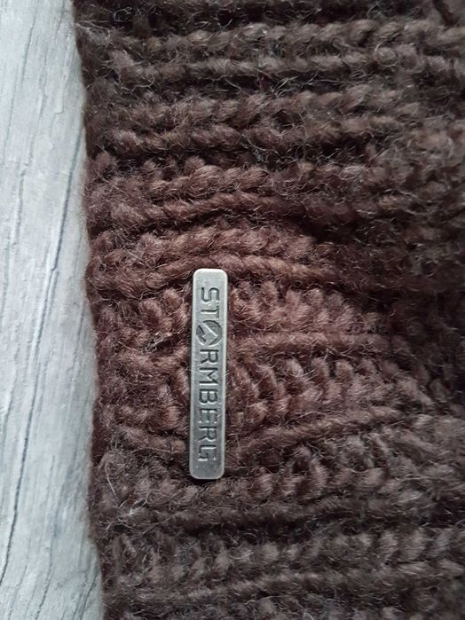 Wełniana czapka Stormberg damska brązowa z polarową podszewką