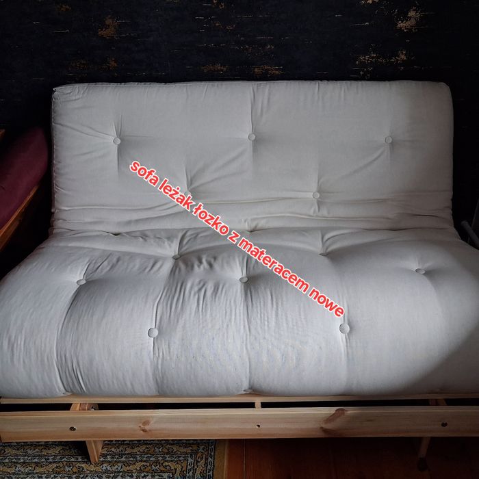 Sofa leżak łóżko z materacem