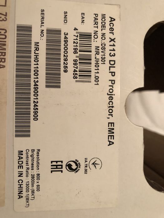 Projector Acer X113 DLP