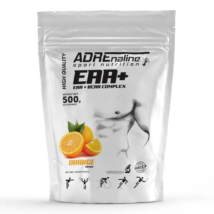 BCAA, EAA, амінокислоти Adrenaline 500g,  Apple