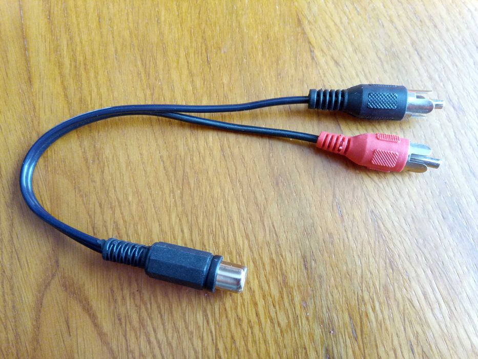Шнур переходник гнездо RCA 2 RCA штекер (кабель тюльпан видео звук)