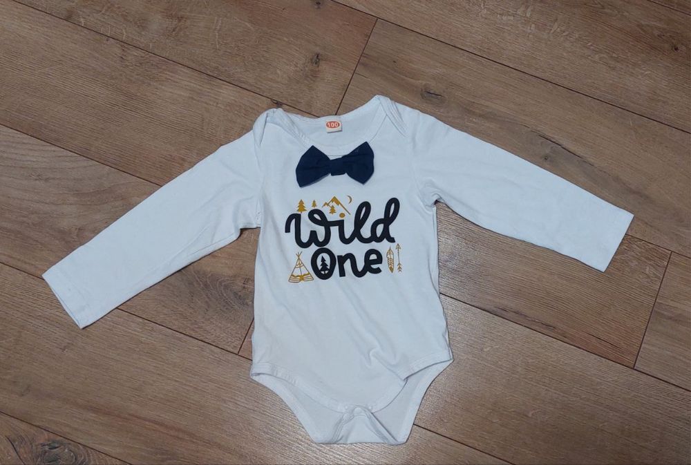 Нарядний боді з метеликом для хлопчика, на зріст 100 см, 2-3 роки