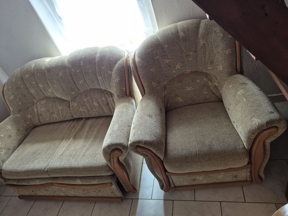 Kanapa z opcją spania i 2 fotele