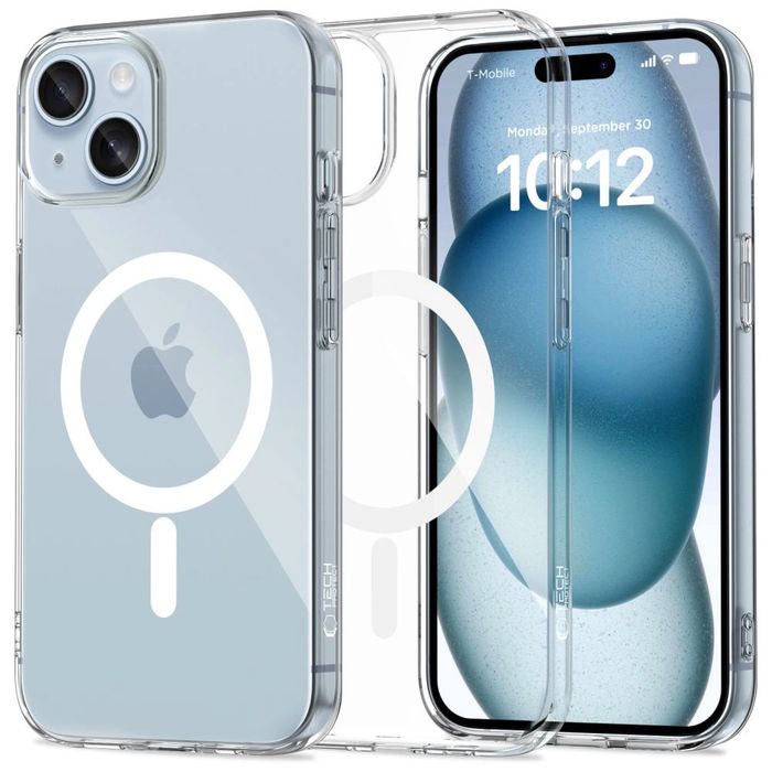 Etui Tech-Protect FlexAir MagSafe na iPhone 15 - przezroczyste