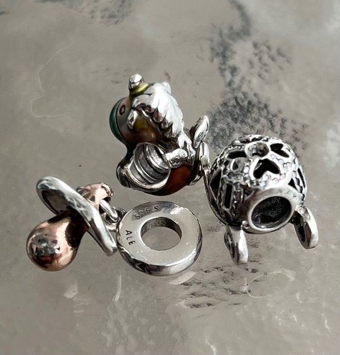 Pandora charms 3szt za 100zl