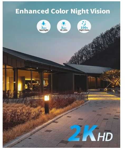 Zestaw 2 kamer do monitoringu 3MP dotykowy monitor z kartą 32GB Tonton