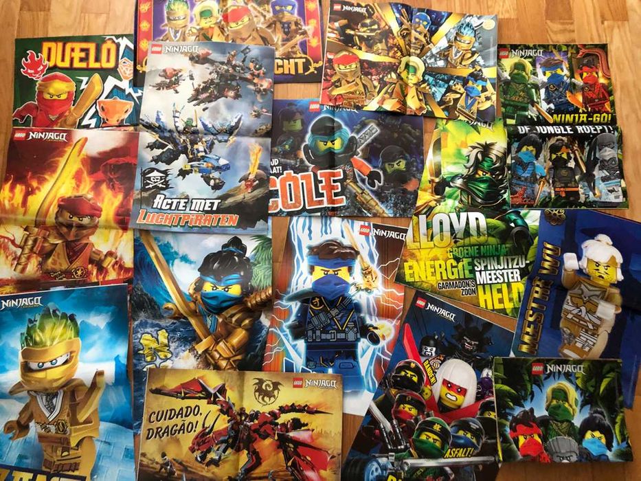 Grande Lote de 133 Revistas LEGO NINJAGO com Posters - 14Kg !